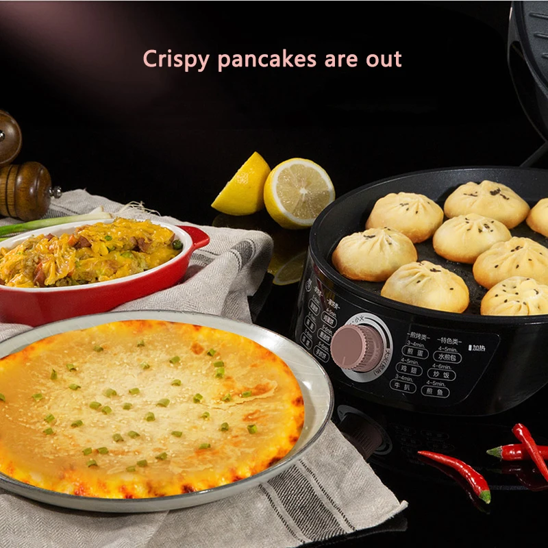 Non-stick Electric Crepe Maker Aluminum Pan Frying Stove with Dual Temperature Adjustable Control LED Indicator | Бытовая техника