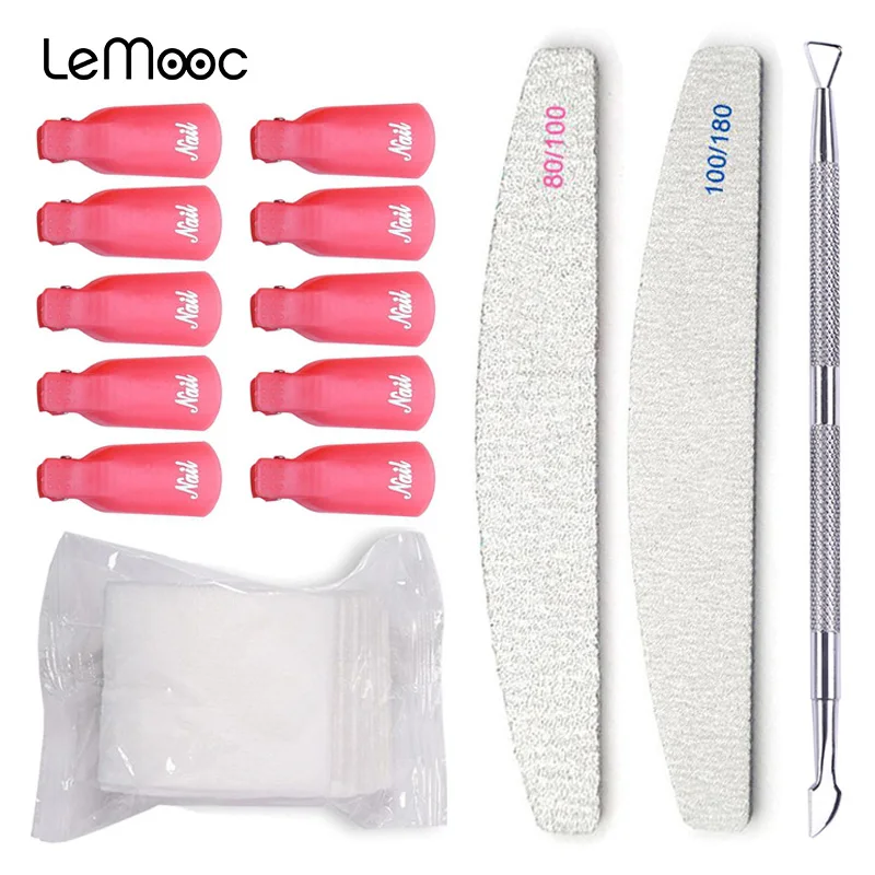 Силиконовый колпачок для снятия гель лака с зажимами|Жидкость лака| |