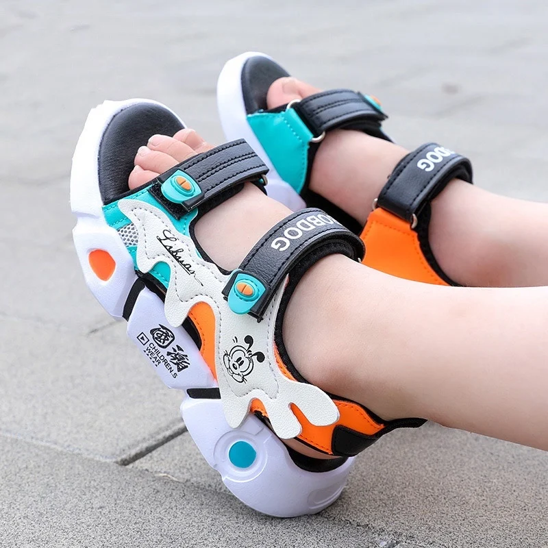 

Children's Sandals 2021 Summer New Soft Bottom Boys Breathable Casual Comfortable Kids Velcro Shoes BSS19