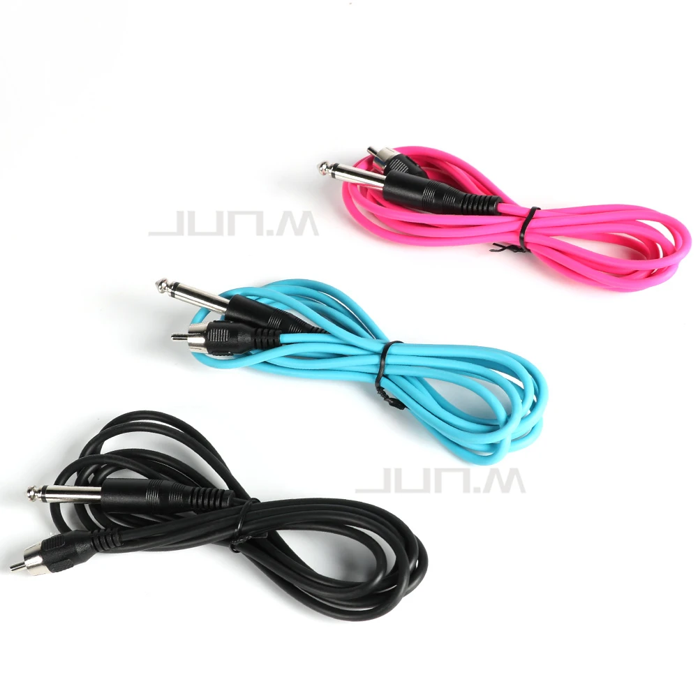 10pcs Ultra Light 90 Degree Right Angled Tattoo RCA Cord Clip Line with Thin Silicone Cable Free Shipping | Красота и здоровье