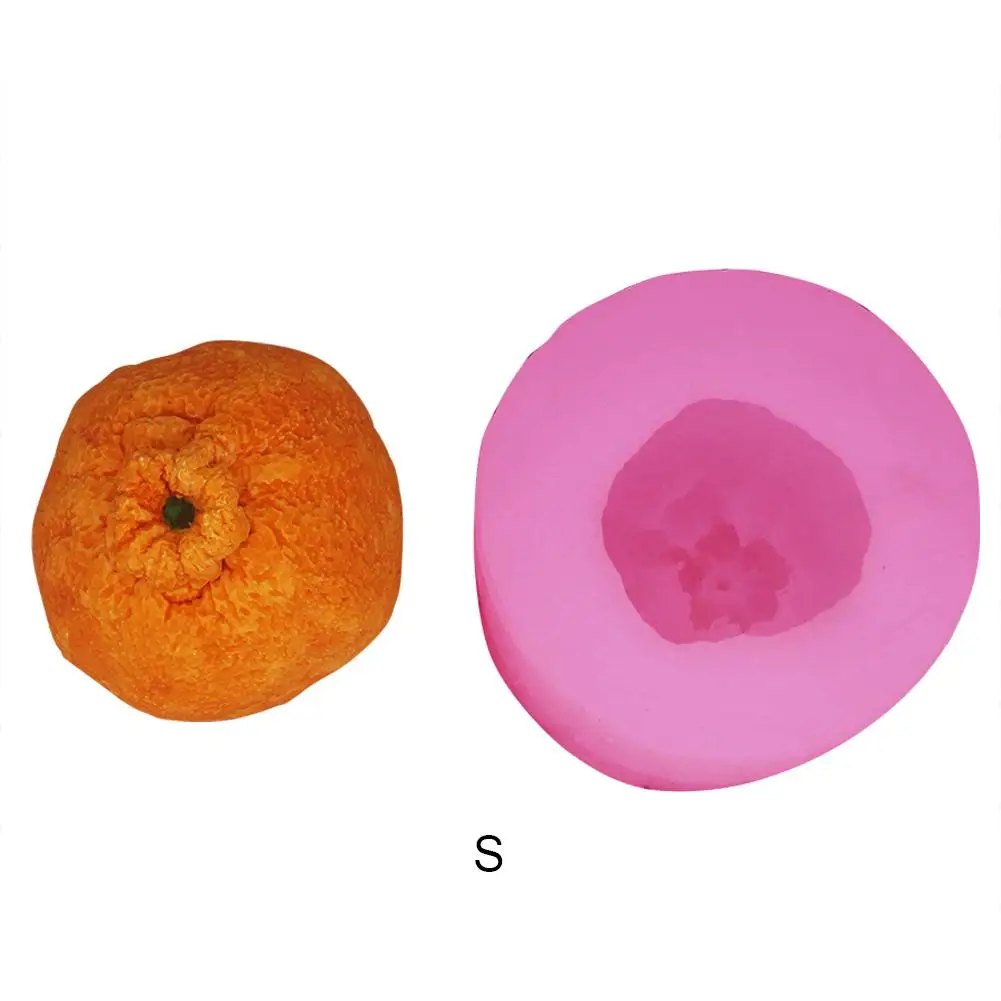 3D уродливые оранжевый силикон формы мыльная форма для поделок фруктовый торт