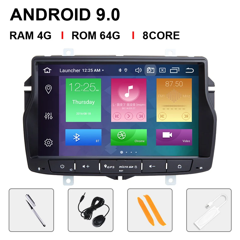 Ips DSP 4G 64G2 Din Android 9,0 gps Автомагнитола для Лада Веста- стерео навигация Мультимедиа Аудио головное устройство NOdvd плеер - Цвет: 8 Core 64ROM Carplay