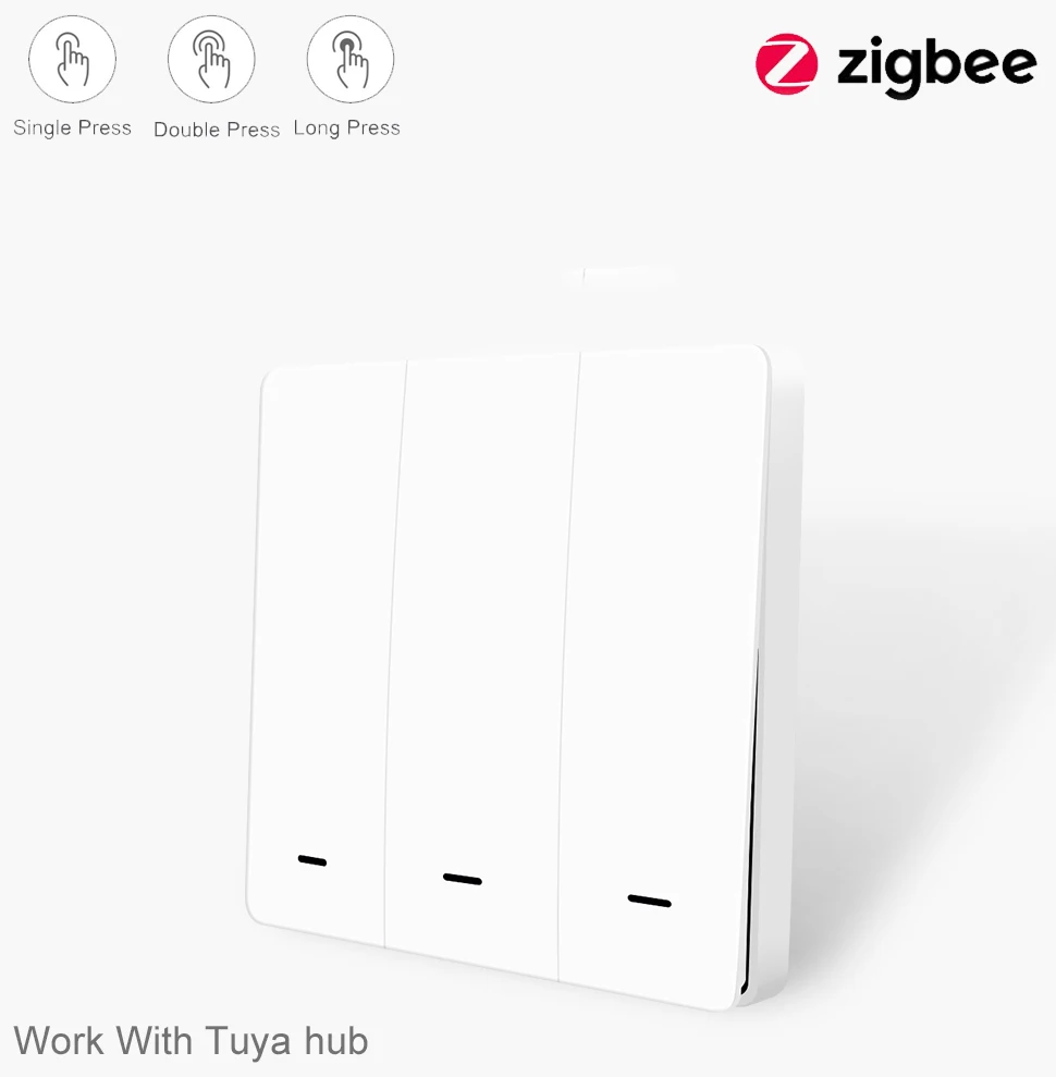 Беспроводной переключатель аккумулятора ZigBee 3 0 подключение tuya Hub шлюз для