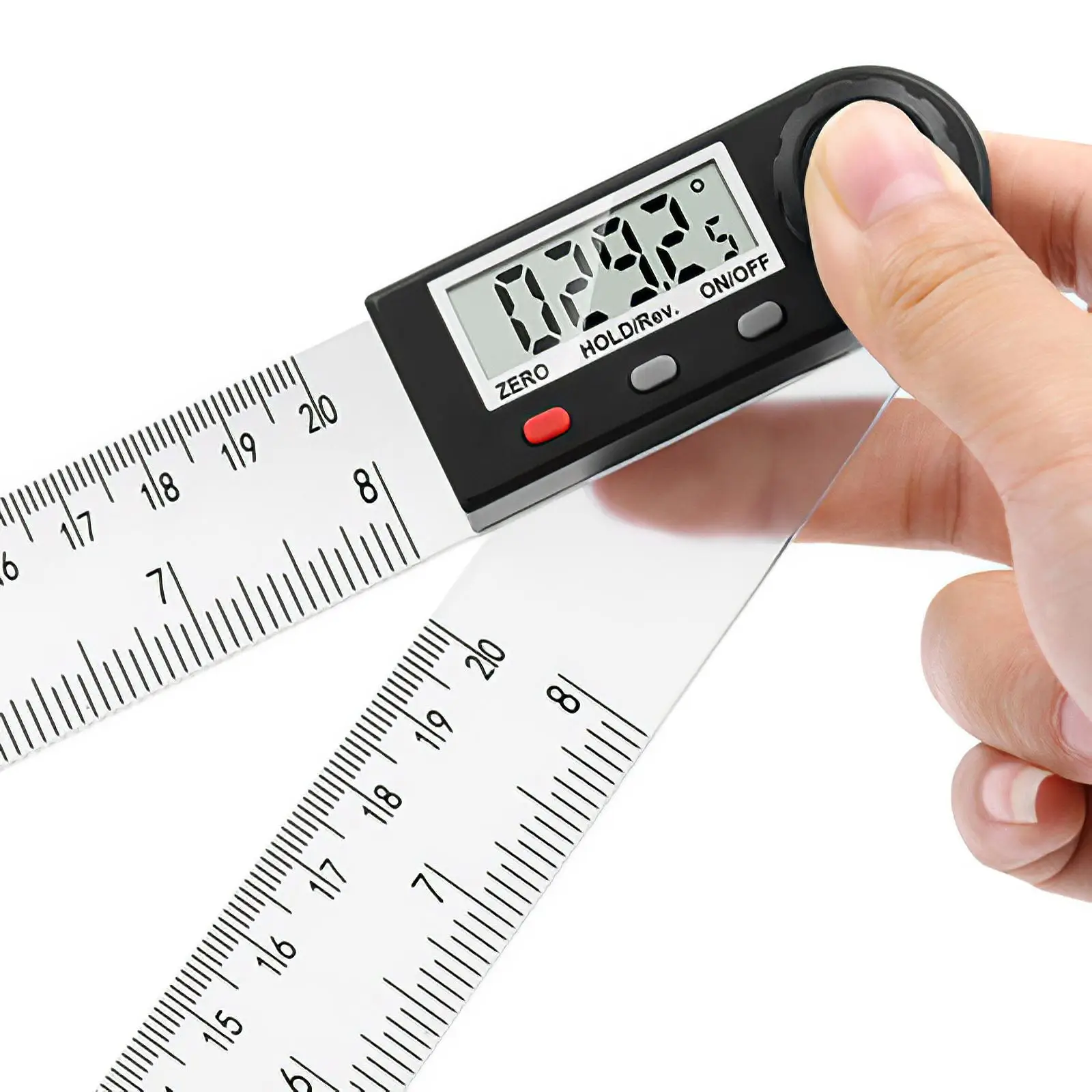 

Digital Right Angle Ruler Finder Meter Protractor LCD Display Inclinometer Goniometer Electric Angle Gauge Measuring Tool 200MM