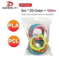 3dsway 3d pen filament colorful 3d printing materials 20 rolls 100m pcl pla replacement plastic 1 75mm for kids drawing toys