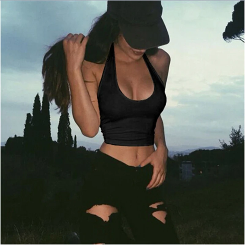 

Womens Sexy Casual Slim Sleeveless Tank Tops Summer 2019 Solid Crop Top For Ladies Fitness Vest Women Clothing Summer Tops