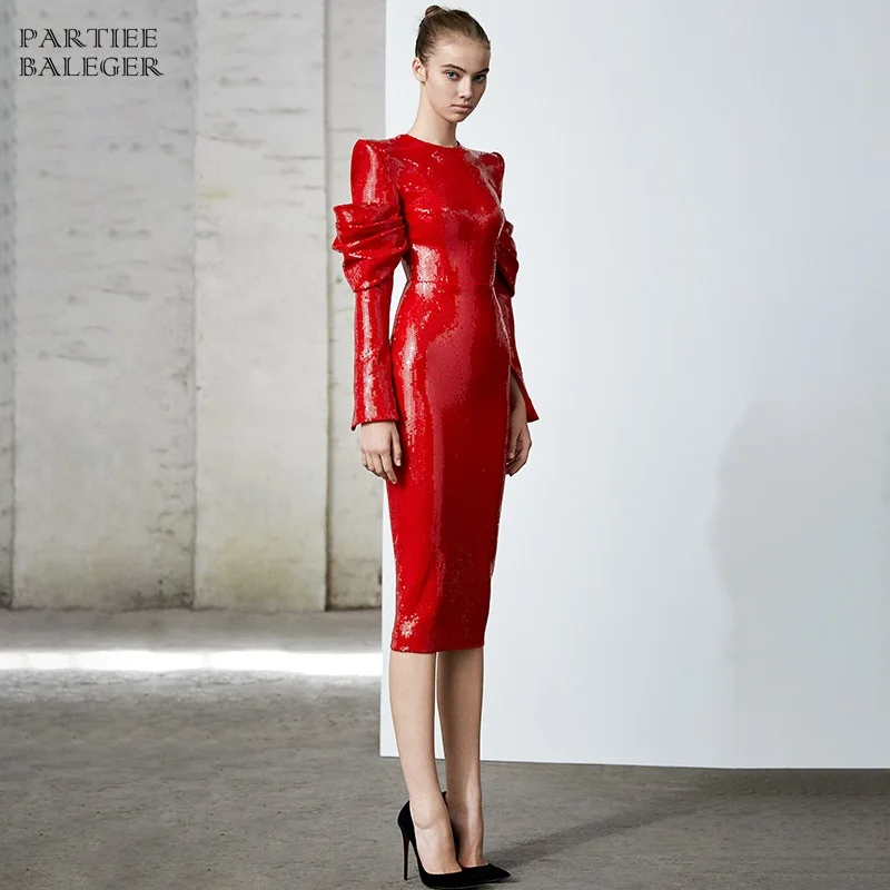 PB Бесплатная доставка шикарное рождественское красное платье с блестками