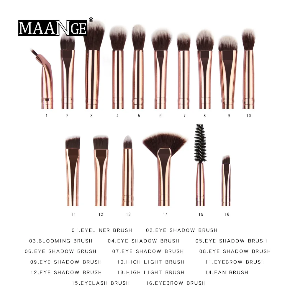 15 кистей для макияжа глаз набор высокого класса с аккумулятором трехцветная