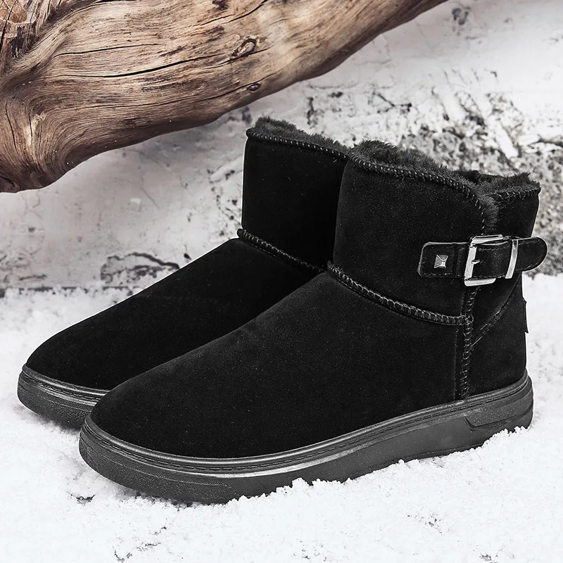 

Warm and velvet snow boots men shoes winter 2020 new cotton shoe cotton boot thick-soled windproof men boot student Martin boot