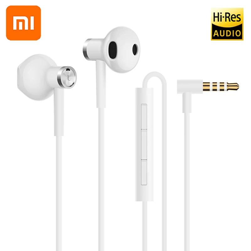 Оригинальные Xiaomi Hybrid DC Seo наушники-вкладыши 3,5 мм наушники с микрофоном управление проводом двойной драйвер для наушники для андроида для sony