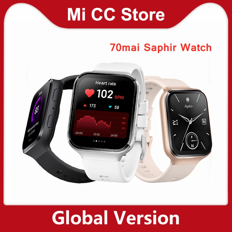 Смарт часы 70mai спортивный трекер с GPS и пульсометром водонепроницаемость