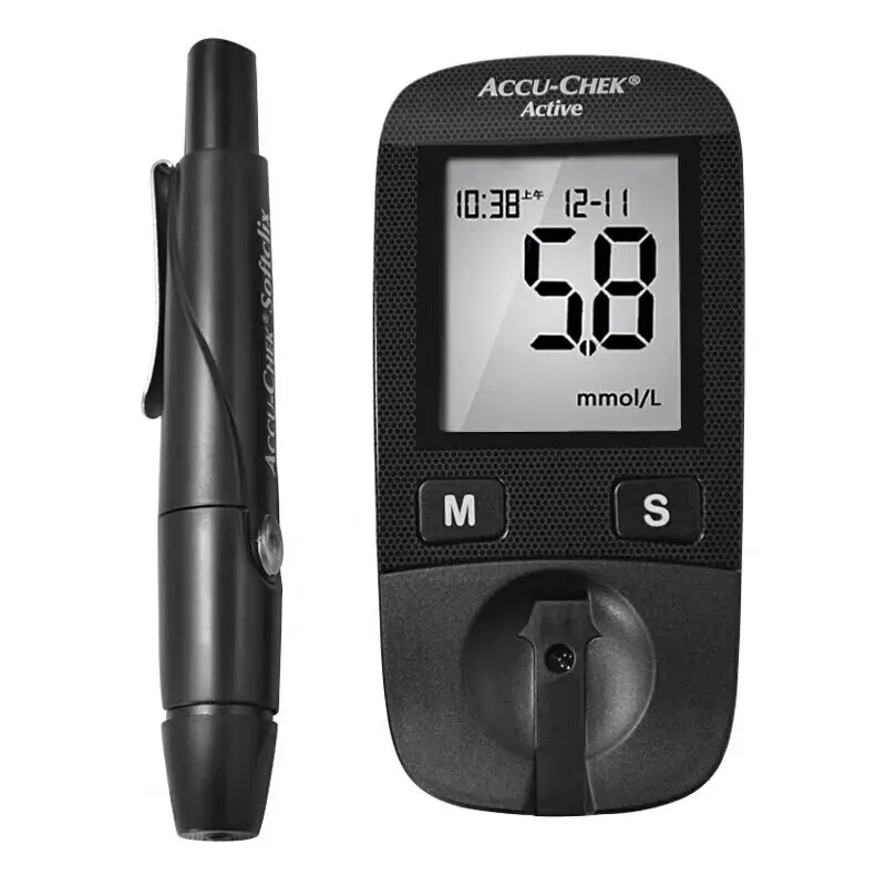 Accu chek активный измеритель уровня глюкозы в крови, глюкозиметр, монитор, тест-полоски