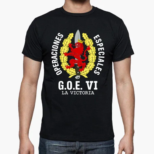 

Spanish Legion GOE VI La Victoria Mod.2 Special Operations Emblem T-Shirt. Summer Cotton O-neck Men's Short Sleeve T-Shirt New