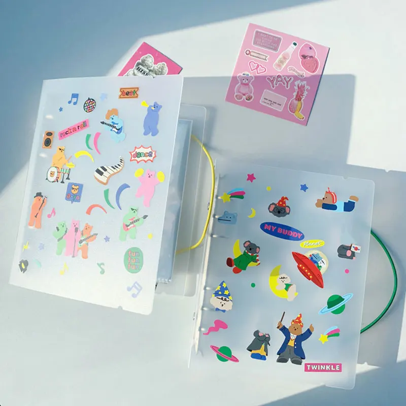 

Transparent Album Loose-leaf Album Strapped Album Storage Album Postcard Collect Book Korea Idol Star Photo Organizer