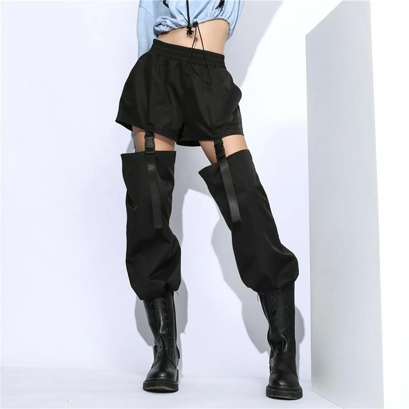 

the Europe and United States New Hot Women's Two Wear Tooling Trousers Fashion Street Fashion Harem Pants Ladies