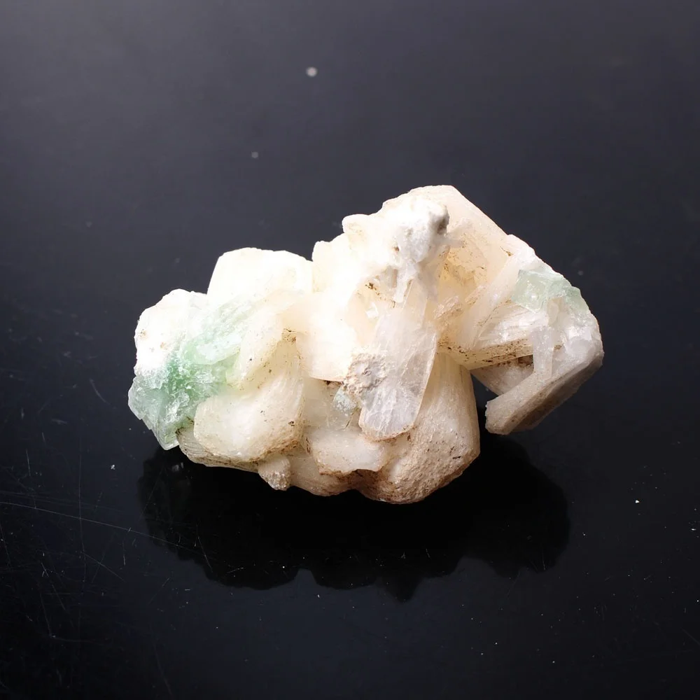 1 шт. Натуральный Зеленый Apophyllite с образцом Stilbite цеолит кластер симбиотический