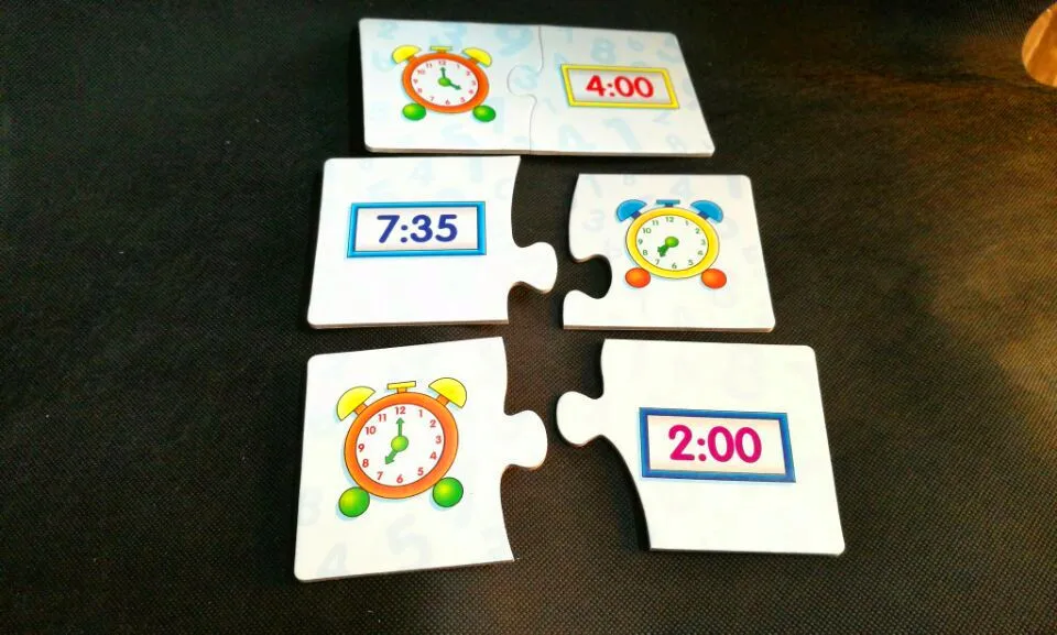 

Children's jigsaw baby clock toys 2-3-7 years old know time jigsaw clock cognitive toys
