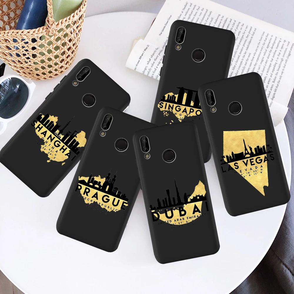 

travel New York paris tokyo london World for Huawei P50 P40 P30 P20 P10 P8 Lite 2017 Mate 30 20 10 Lite Pro Phone Case Coque