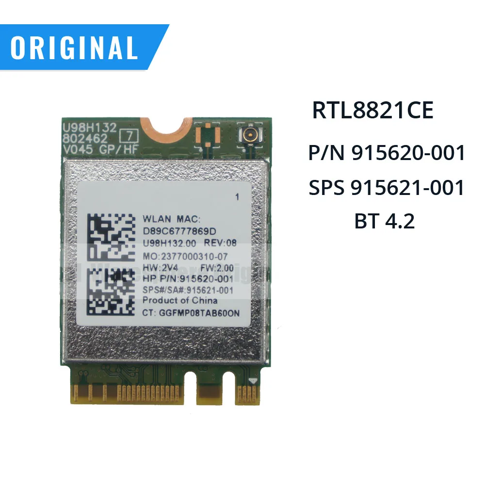 Новый оригинальный RTL8821CE 802.11AC 1X1 Wi Fi + BT 4 2 комбинированный адаптер карты для HP ProBook