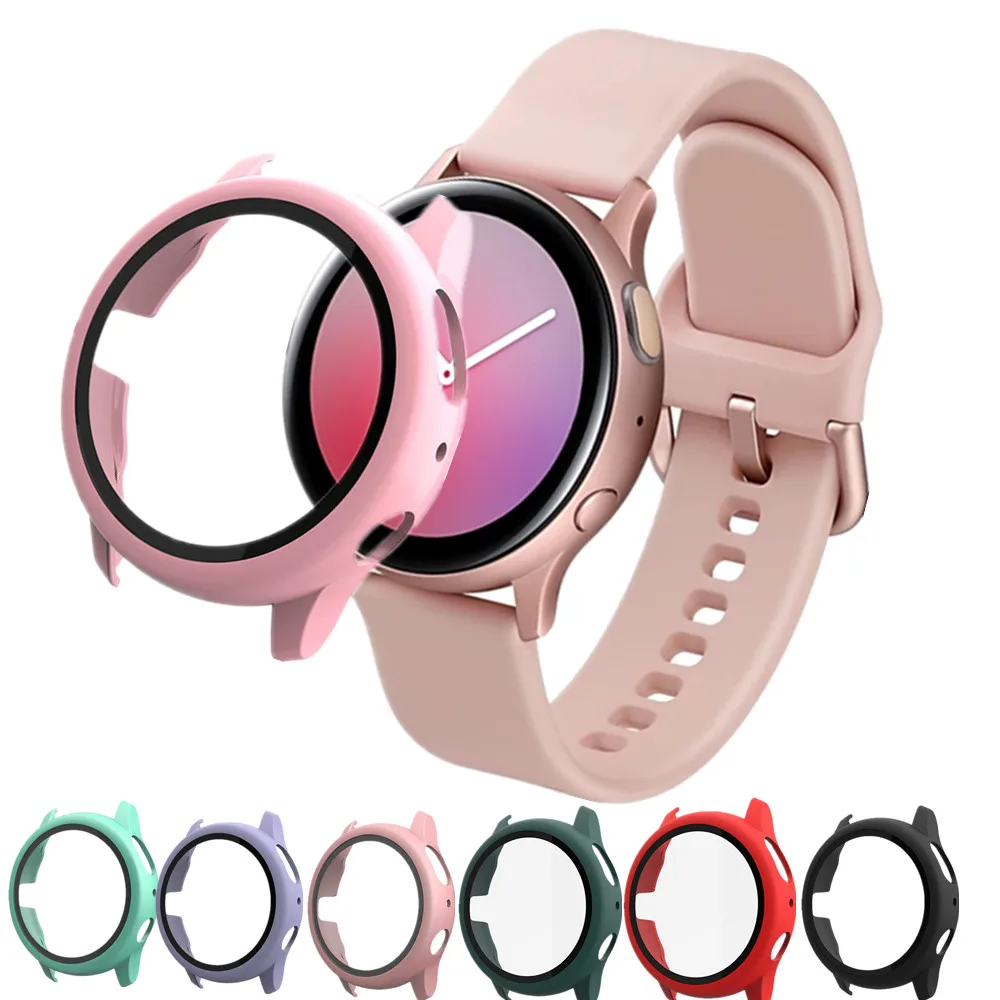 Чехол для Samsung Galaxy watch active2 44 40 мм полное покрытие закаленное стекло Защитная