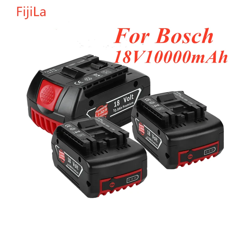 Новый 18 в 10000 мА/ч Перезаряжаемые Li Ion Батарея для Bosch 18V резервного копирования 10.0A