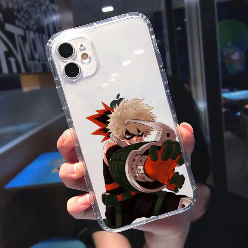 

Anime My Hero Academia Phone Case Transparent for iPhone 11 12 mini pro XS MAX 8 7 6 6S Plus X 5S SE 2020 XR