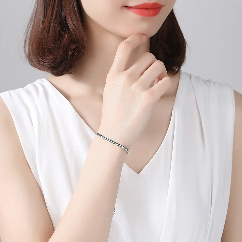 Браслеты из стерлингового серебра 925 пробы и регулируемый браслет с бусинами DIY