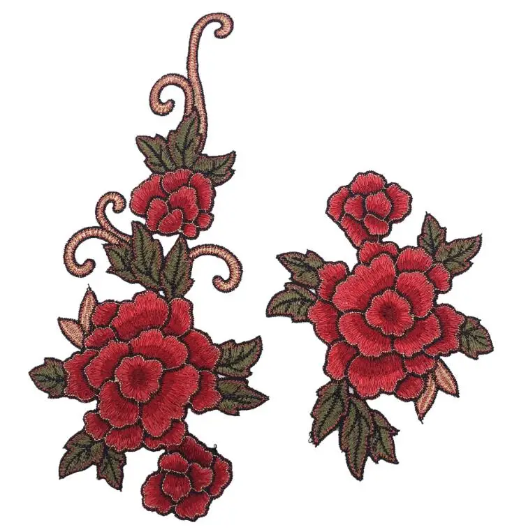 Embroider Flower Sew On/Iron On Patches for clothing Applique diy Crafts Stiker Jeans Hat Bag Clothes Accessories Badges | Дом и сад