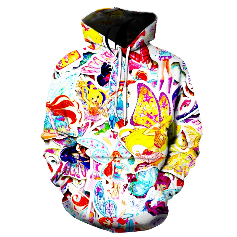 

2021 new bells and whistles hoodie 3D color print hoodie Harajuku casual sweatshirt Hooded undershirt Hip hop streetwear XXS-6XL