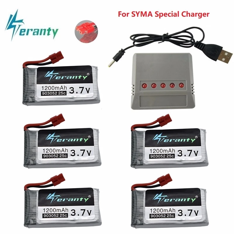 Аккумуляторная батарея 3 7 в 1200 мА/ч для SYMA X5 X5S X5C X5SC X5SH X5SW RC Дрон Квадрокоптер 903052