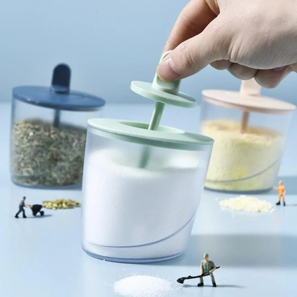 

Spice Condiment Jar Seasoning Box Combination Spoon & Lid Design For Storing Condiments Salt Pepper Sugar And Small Snacks