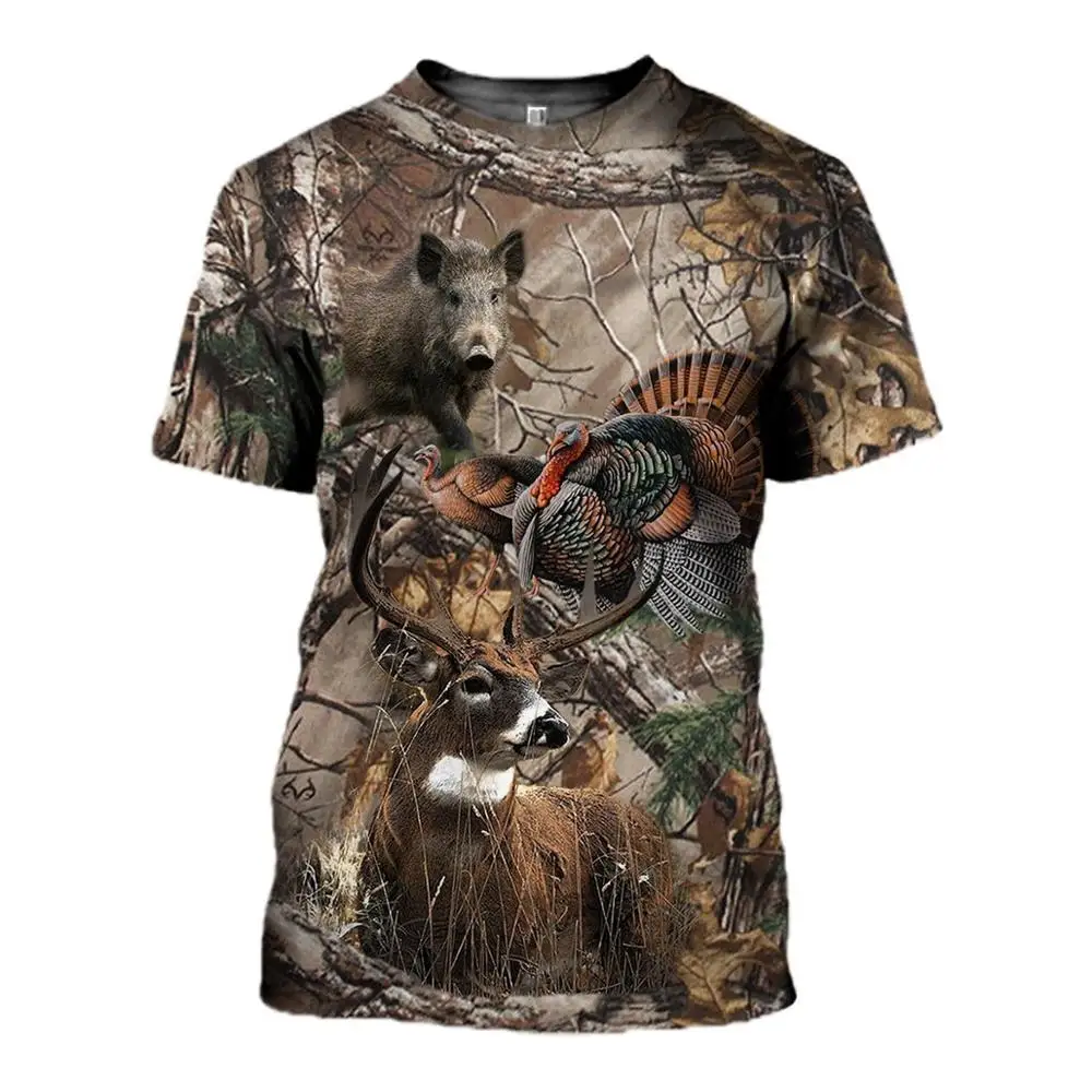 Прямая поставка летняя новая модная футболка с животным принтом мужская и