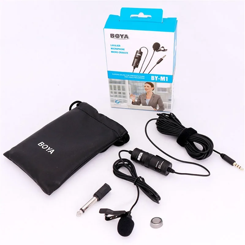 BOYA Mini BY-M1 M1DM нажимный петличный Аудио Микрофон 3 5 мм воротник конденсаторный