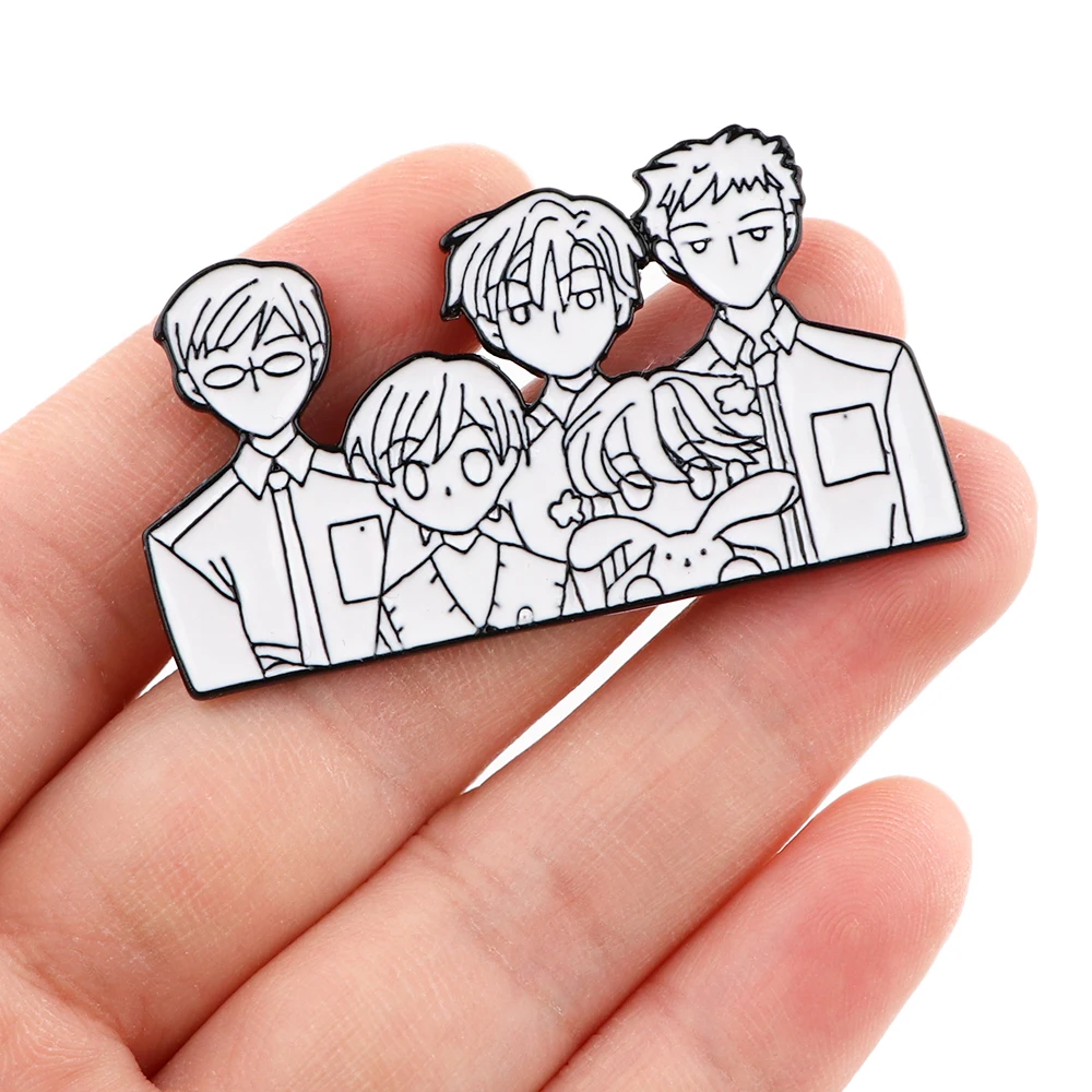 J3363 Ouran старшеклассные Клубные значки для ведущих аниме аксессуары ювелирные