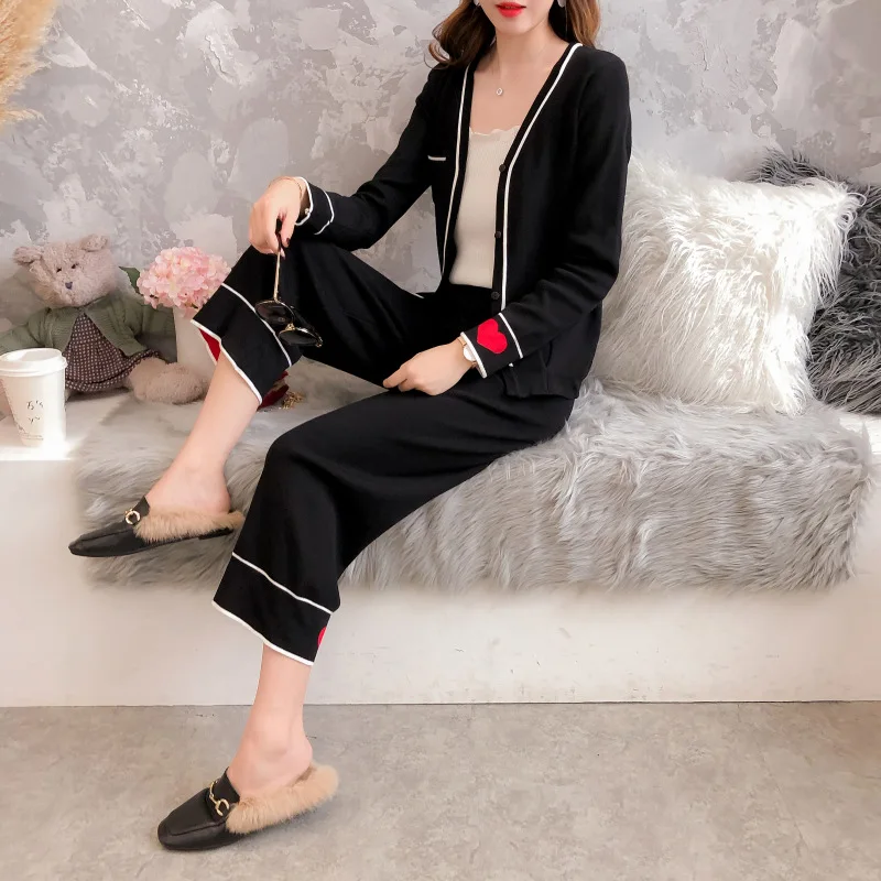 2021 новый весенний костюм модный красный свитер с длинными рукавами пальто