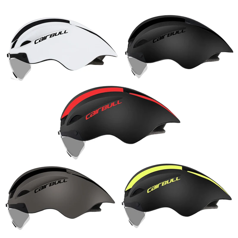 

Cairbull Cycling helmet Aero TT Racing road MTB bike helmet With Magnetic goggles Pneumatic Bicycle Helmet Casco Con Gafas 3Lens