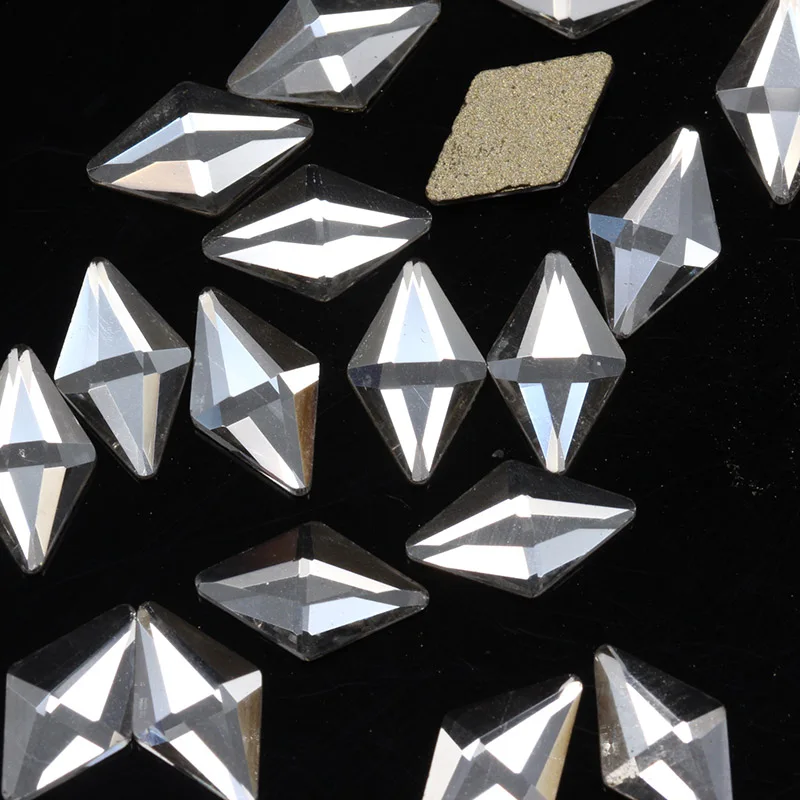 20 шт/упаковка все-Размер Flatback Стеклянные стразы для ногтей алмазные кристаллы
