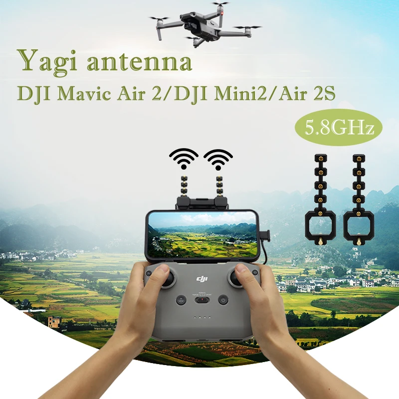 

Пульт дистанционного управления для дрона DJI Air 2S/Mini 2, антенна Yagi-Uda, усилитель сигнала, расширитель диапазона, аксессуары для Mavic Air 2