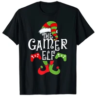 gamer elf family matching christmas funny gaming pajama pj t shirt graphic tee shirts