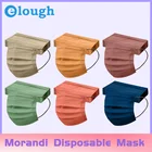 Цветные Одноразовые Маски Morandi для взрослых, маски, хирургические маски, противопылевые маски для защиты, 3 слойная маска для лица