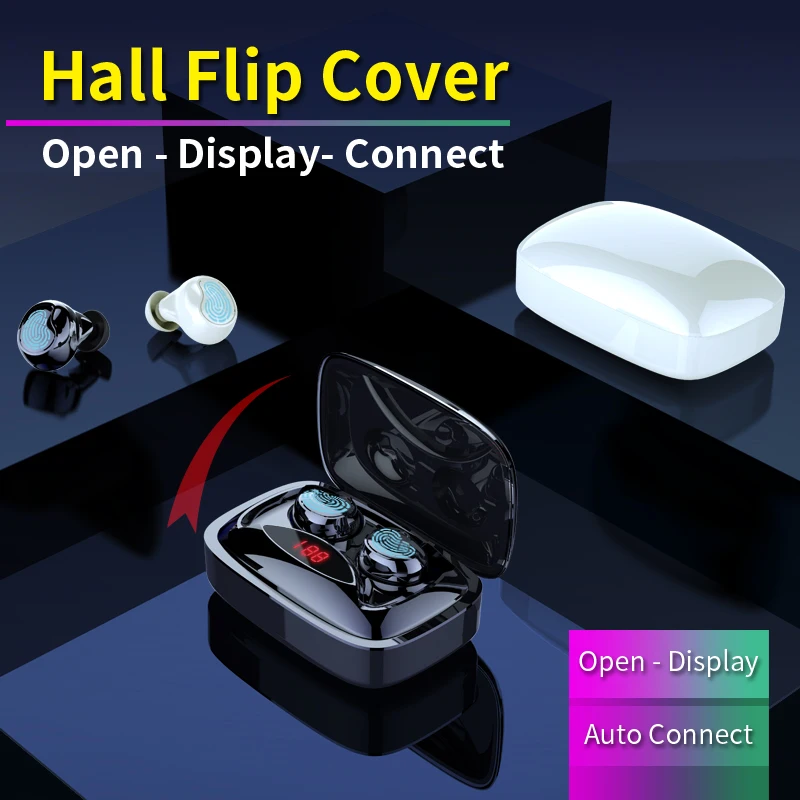 

X29 TWS Bluetooth 5.0 Earphones 2000mAh Charging Box Fashion Gradient Touch Wireless Earphone 6D Stereo Bass Sports Earbuds