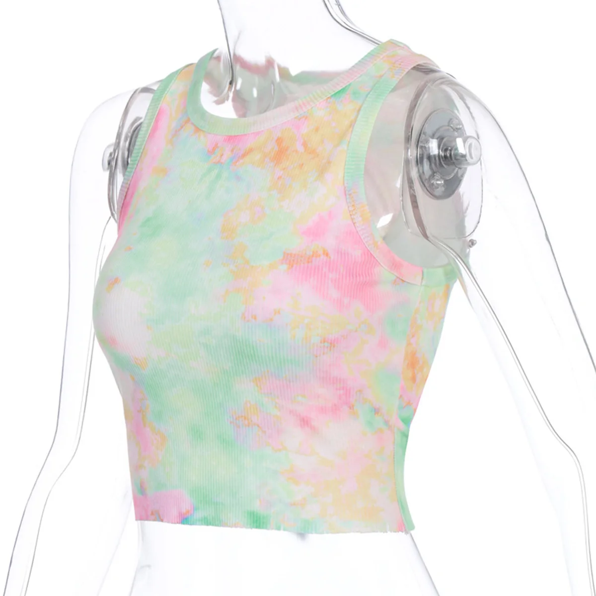 Женский летний пикантный Топ модный топ для девушек с принтом случайного