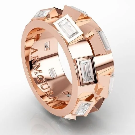 

Hyperbole Style Square Zircon Geometric Rings for Women Creative Party Ring 3D Uneven New Style Rings Jewelry