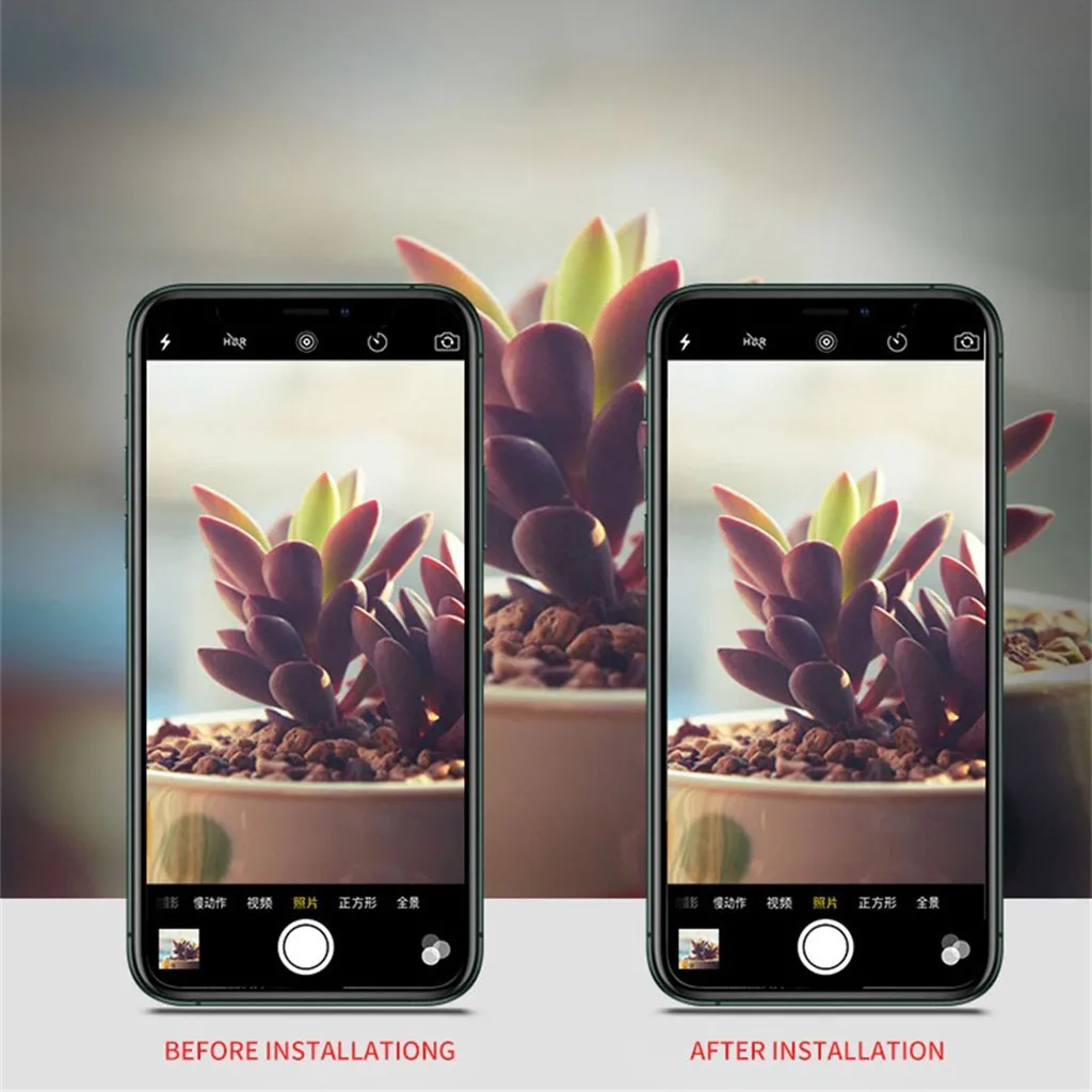 Закаленное стекло без отверстий для защиты экрана пленка камеры iphone 11 6 1 дюймов 4