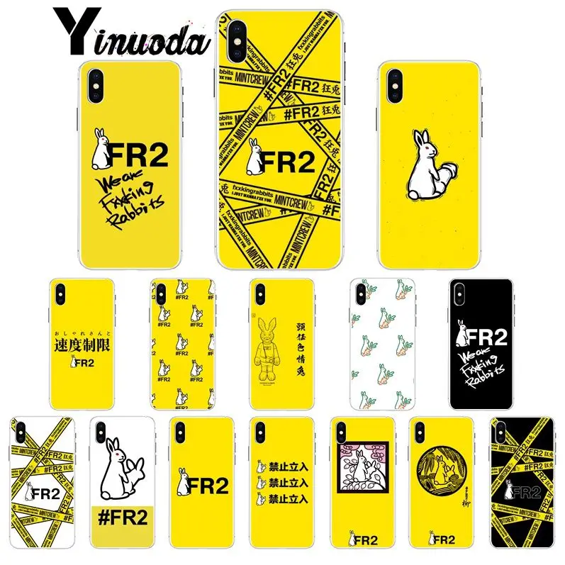 Yinuoda FR2 FXXKING RABBITS DIY Luxury High-end Protector Case for iPhone X XS MAX 6 6s 7 7plus 8 8Plus 5 5S SE XR | Мобильные