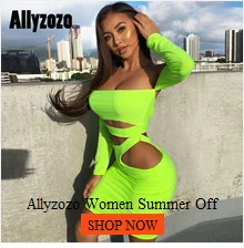 Allyzozo, свободная футболка с вырезом-лодочкой и рукавом-фонариком, топы, Повседневная Уличная одежда, неоновые зеленые топы, футболки