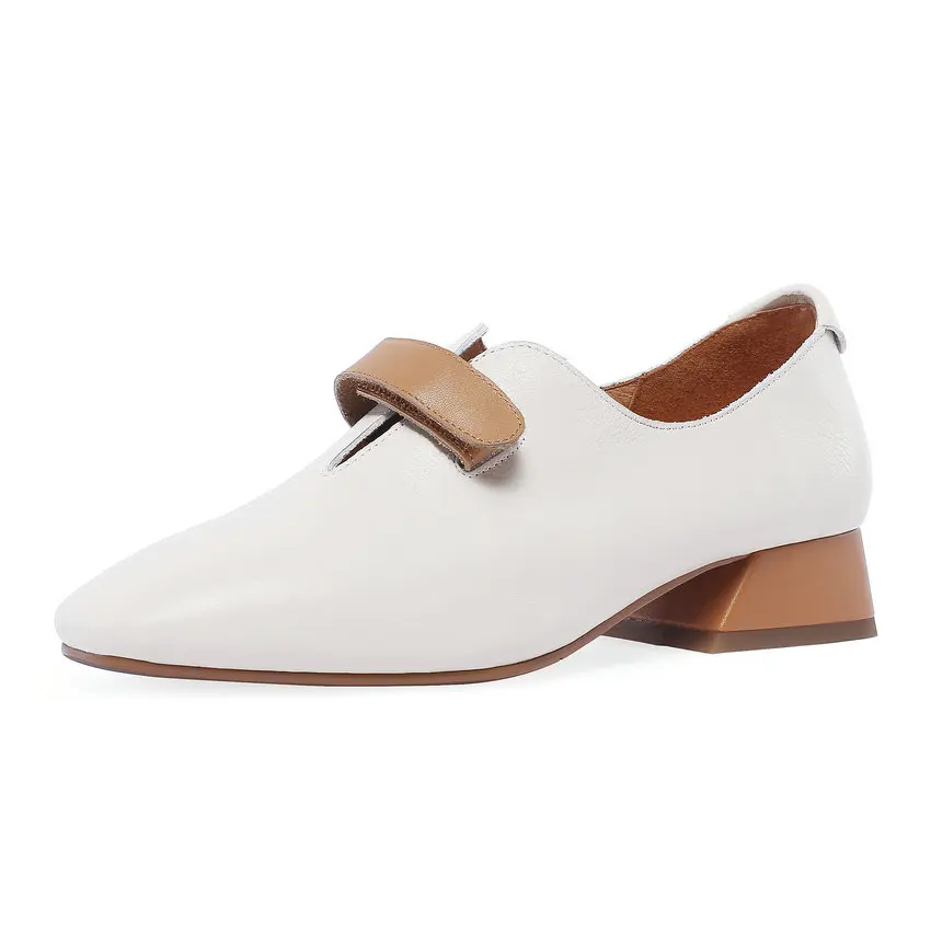 Женские туфли-лодочки QUTAA из коровьей кожи и искусственной на платформе