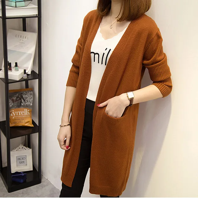 Модные однотонные женские свитеры NORMOV осенне зимние вязаные хлопковые кардиганы