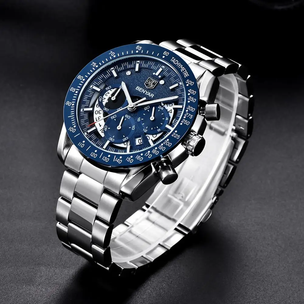 Reloj Hombre 2020 BENYAR Брендовые Часы Мужские Спортивные кварцевые Бизнес