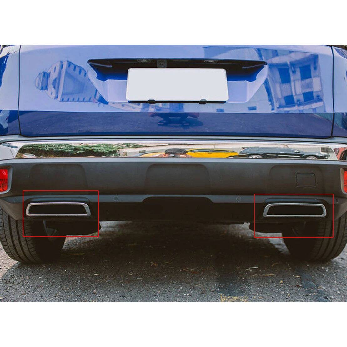 2 шт. хромированные накладки на глушитель выхлопной трубы для Peugeot 3008 2016 2017 2018 2019 |